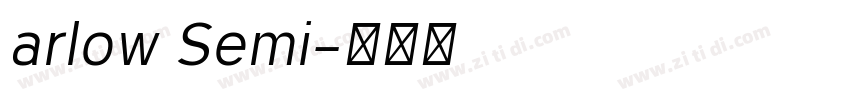 arlow Semi字体转换